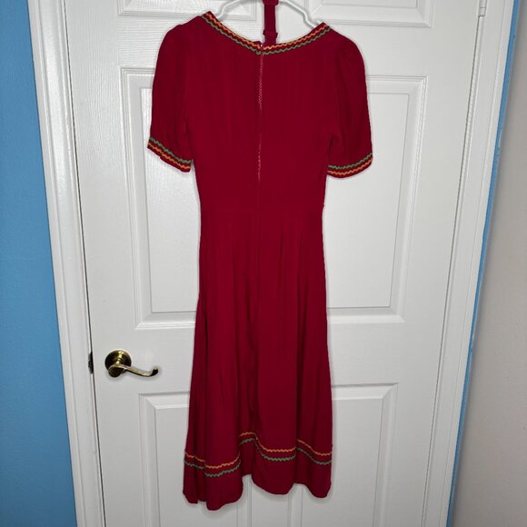 Colectif Red Swing Dress - Picture 5 of 5